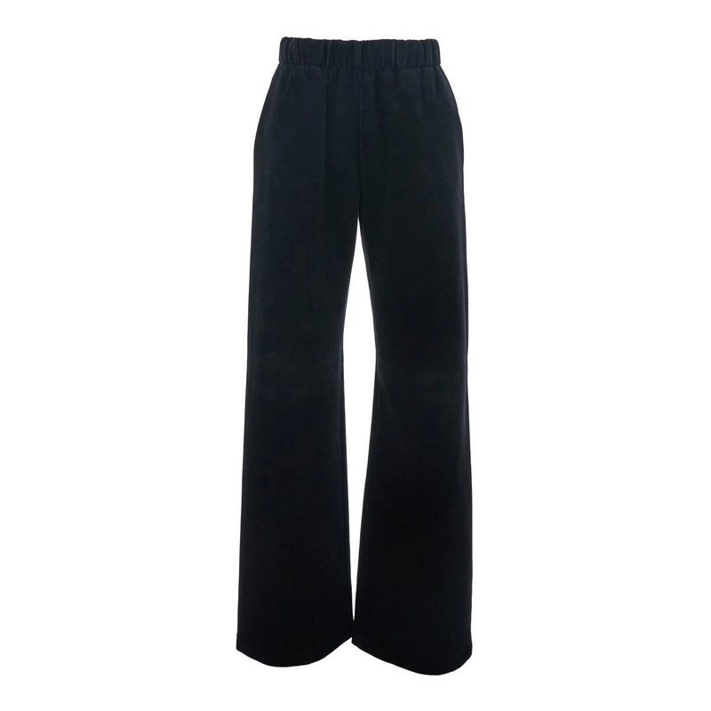 Black Jogger Pants with Elastic Waistband in Cotton Blend Man