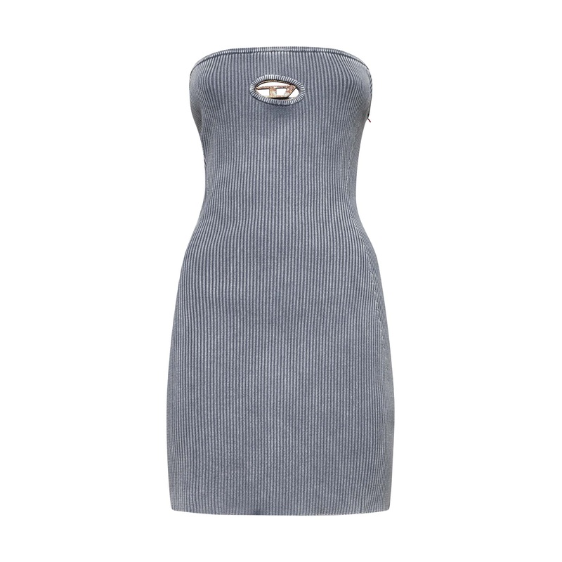 Grey M-Scolour bandeau minidress