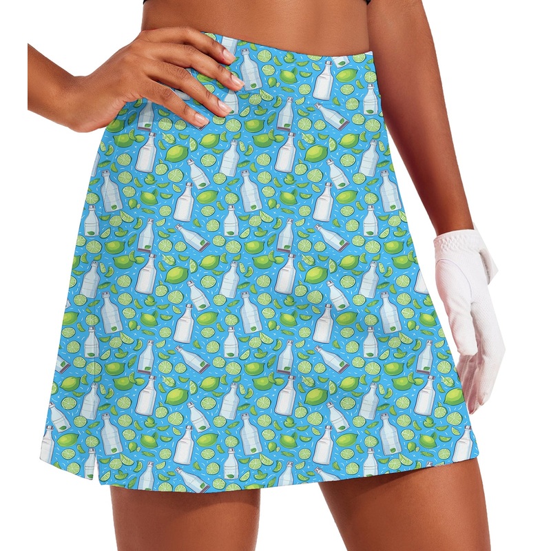 Women’s Tequila Summer Golf Skirts Inner Shorts Pocket