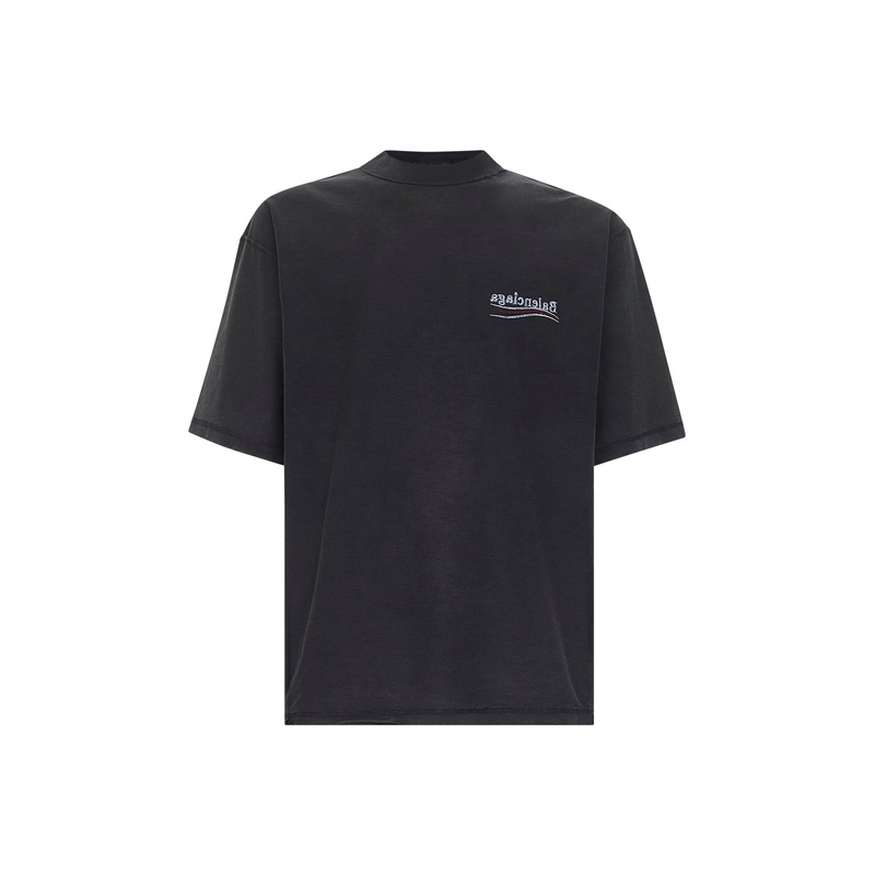 Black cotton Inside-Out Large fit T-Shirt