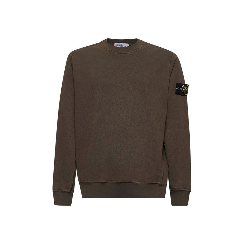 Green cotton crewneck sweatshirt