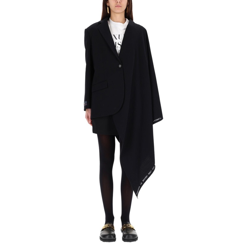 WOOL FLANNEL JACKET|BLACK|40|38