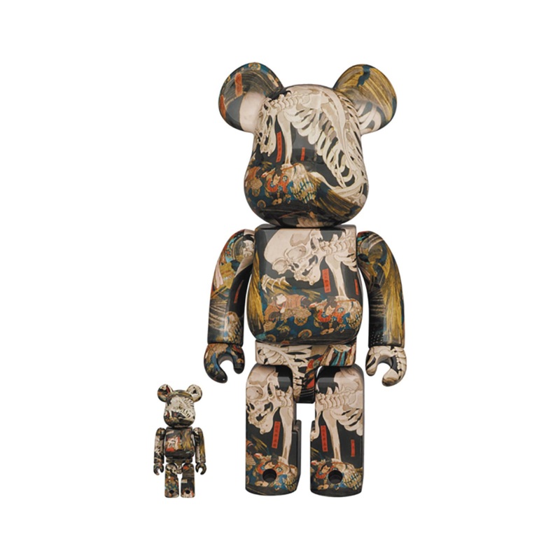 BEARBRICK 400% UTAGAWA KUNIYOSHI THE HAUNTED OLD PALACE AT SOMA 2-PACK