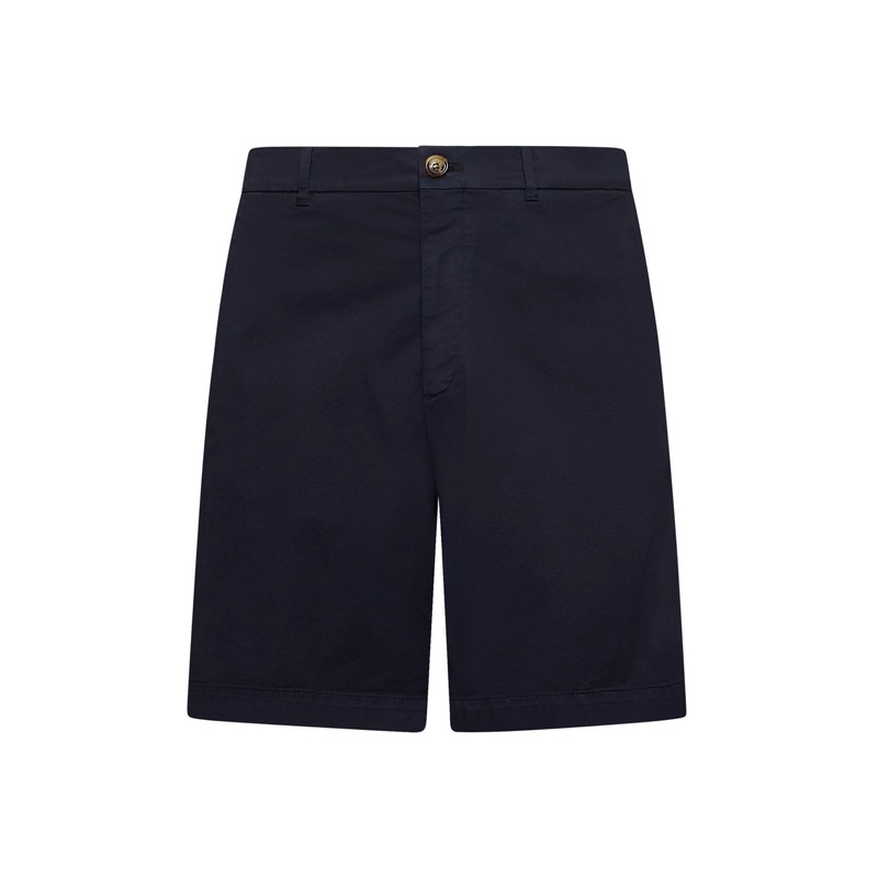 Blue gabardine bermuda shorts|46|48|50|52|54|56