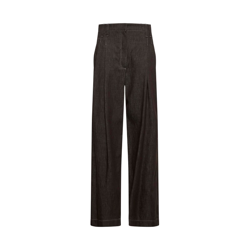 Brown twill Wide Smart jeans|36|38|40|44
