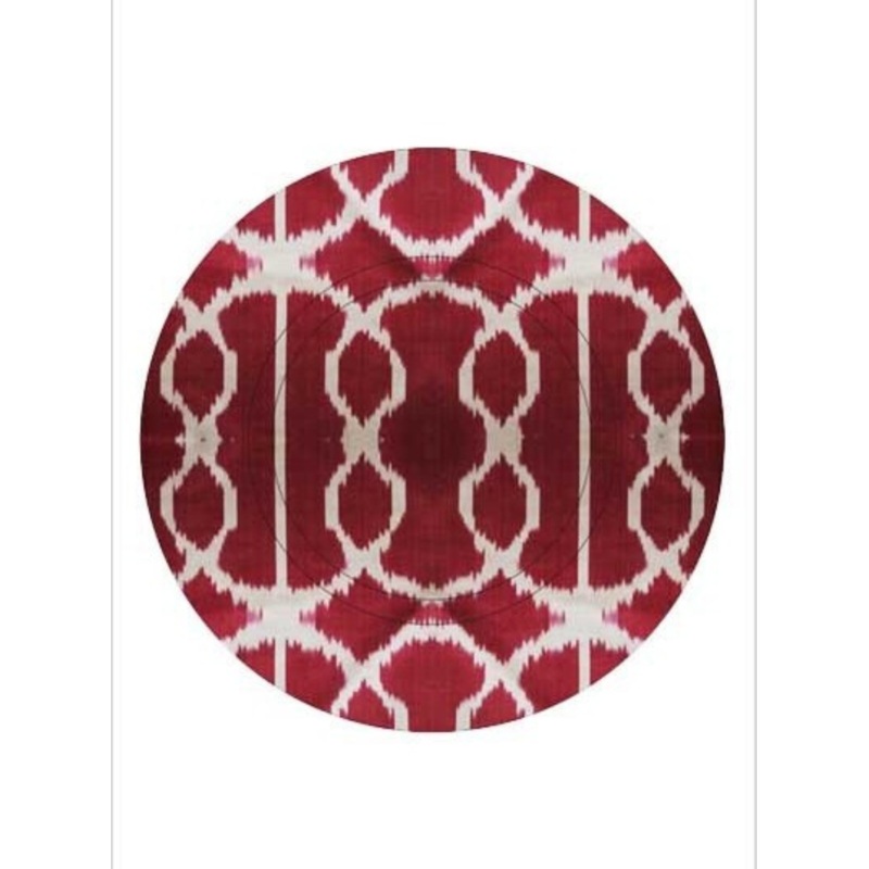 Red Glazed Ceramic Dinner Plate Les-Ottomans Home