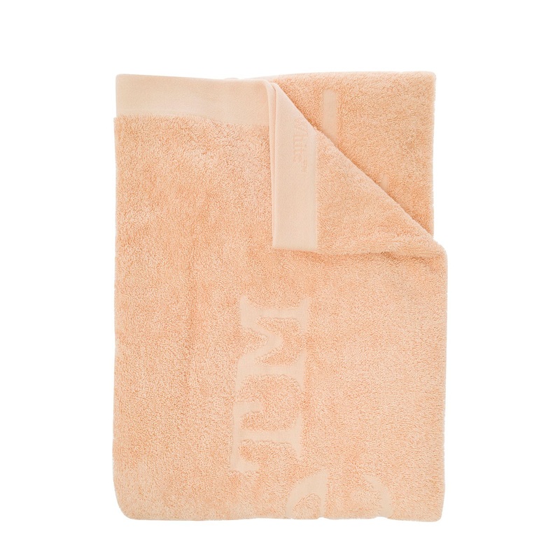 ‘Bookish’ Orange Towel with Logo Print on the Front in Cotton