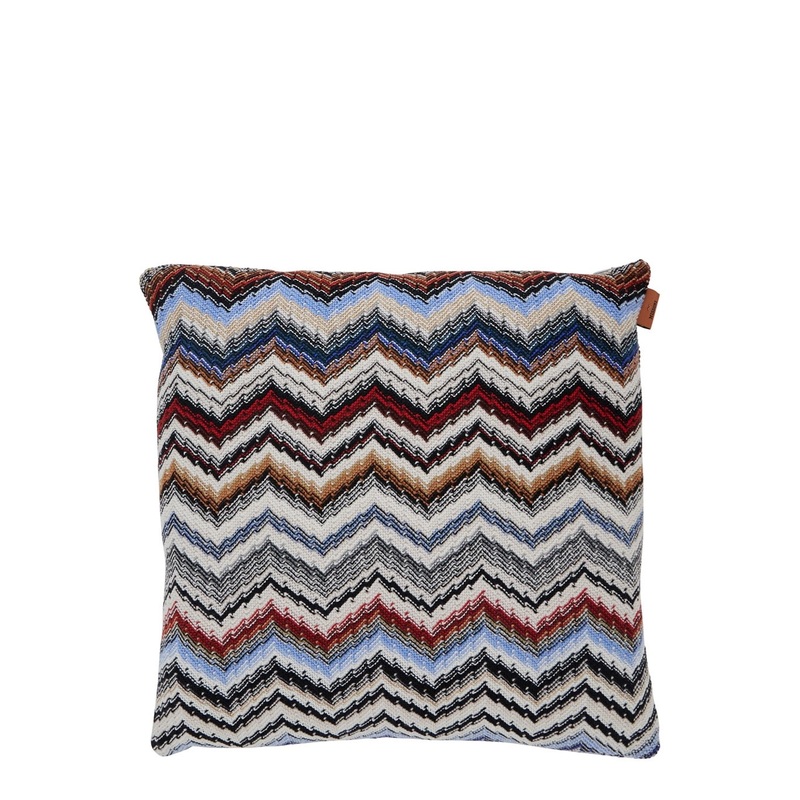 ‘Colorado’ Multicolor Cushion with ZigZag Motif in Wool Home