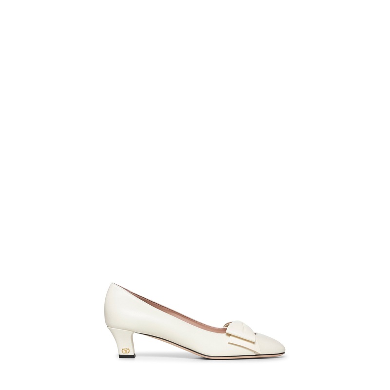 Ivory kidskin Bowow pumps|36|37|38|39|40|41