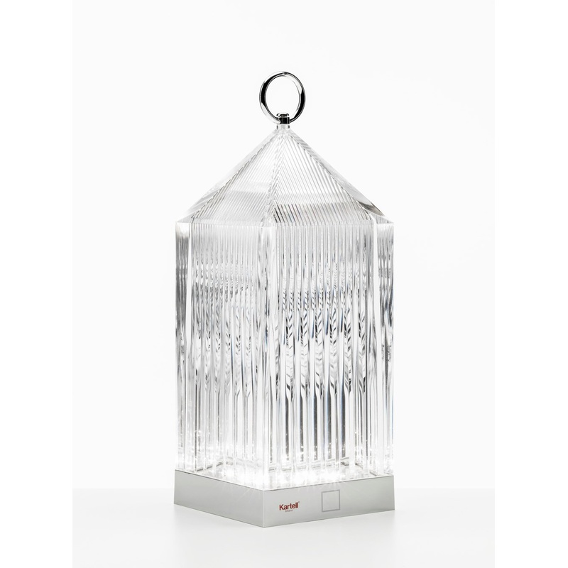 ‘Lantern’ Metallic Portable Rechargeable Lamp in PMMA Home