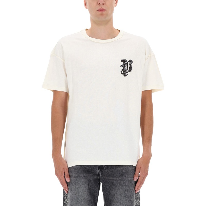 SCRIBBLED P TSHIRT|WHITE|S|M|L