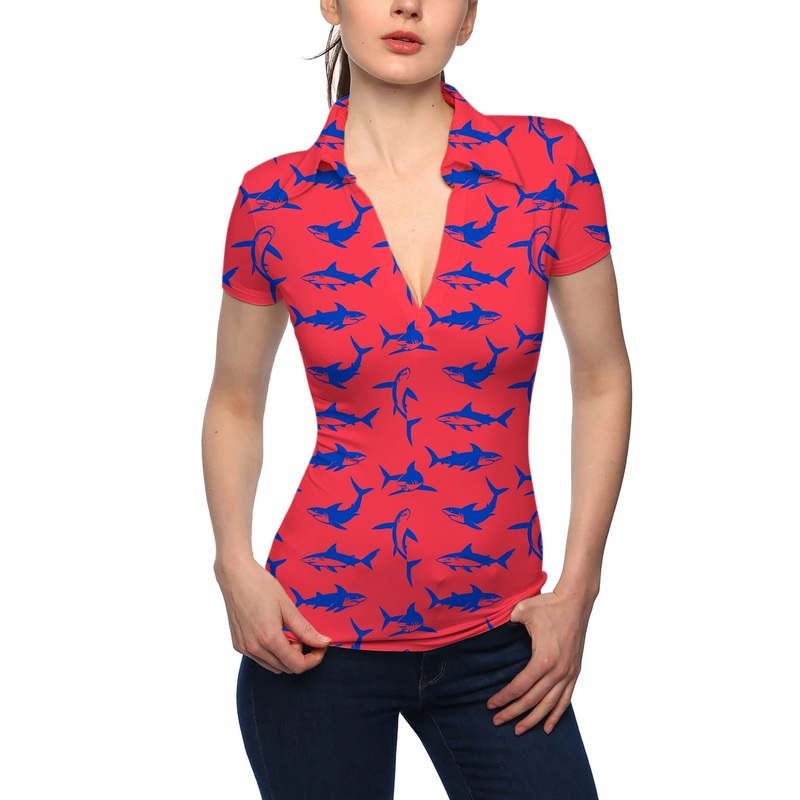 Women’s Under Water Frenzy V Neck Golf Polo