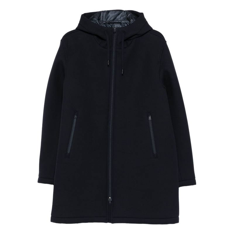 LONG PARKA IN THREE LAYERS SCUBA