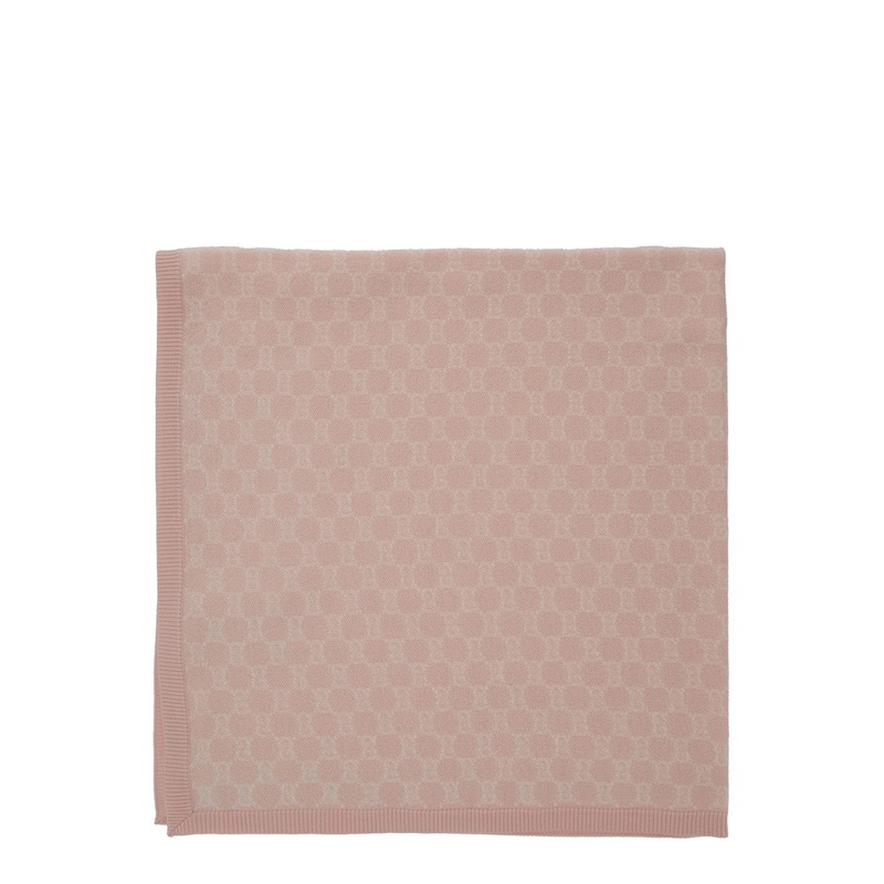 Pink Square Scarf in GG Wool Girl