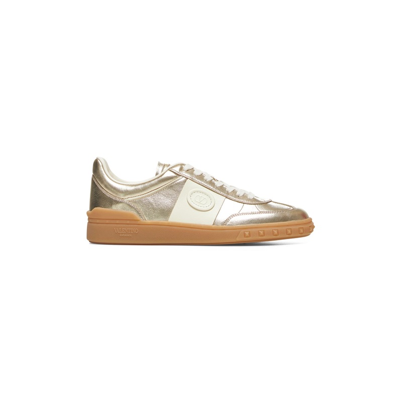 Gold laminated calfskin Upvillage sneakers