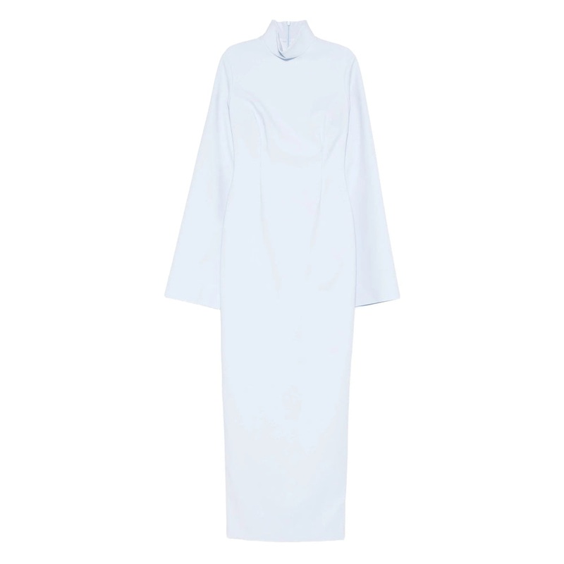 High Neck Long Sleeve Dress|Blue|10|8|12|6