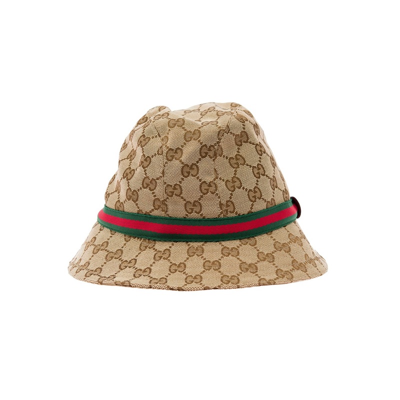 Beige and Ebony Fedora Hat in Original GG canvas Girl