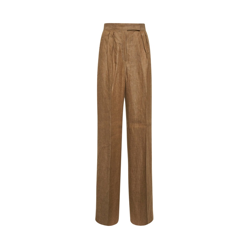 Beige linen RAUCHE wide leg trousers