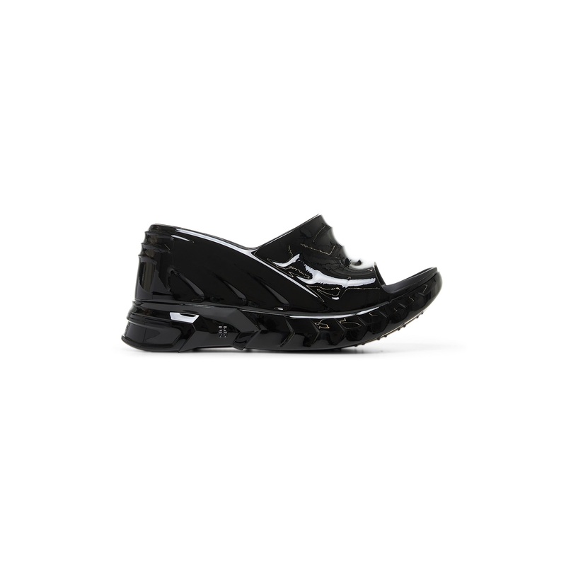 Black rubber Marshmallow sandals