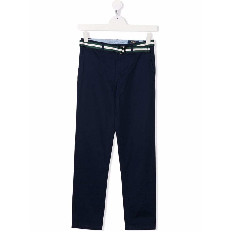 Polo Ralph Lauren Kids Boy’s Blue Cotton Trousers with Belt