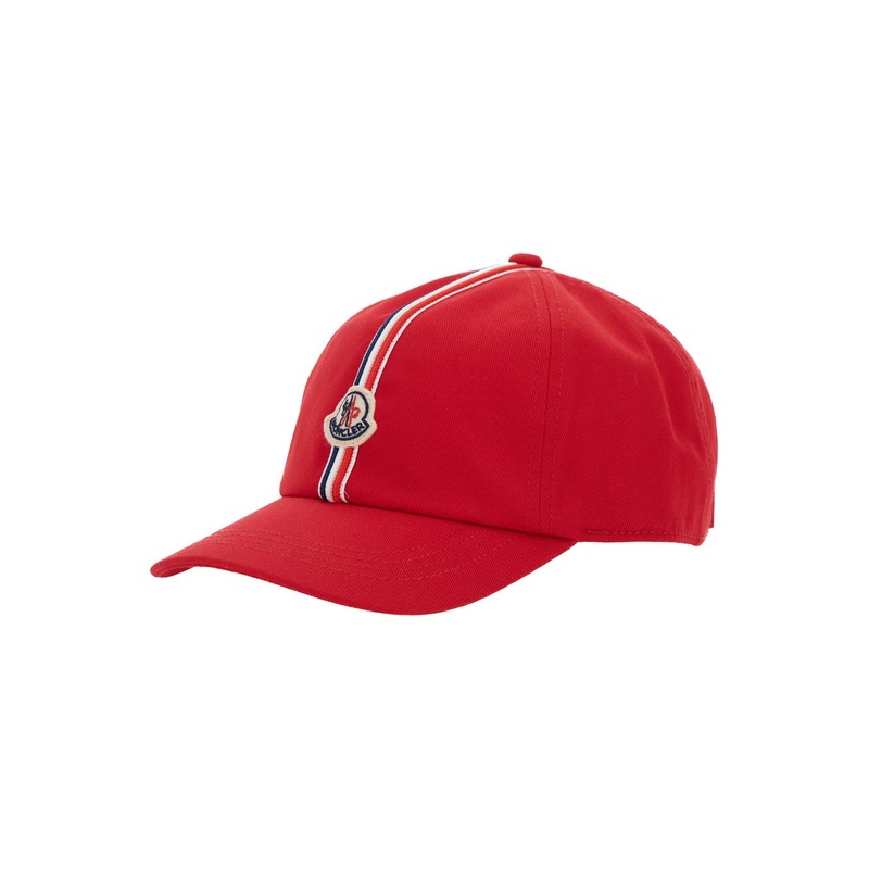 Red Baseball Hat with Logo Patch on the Front in Cotton Boy
