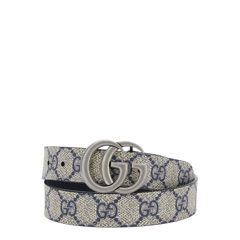 Beige Belt with GG Buckle in GG Canvas Boy