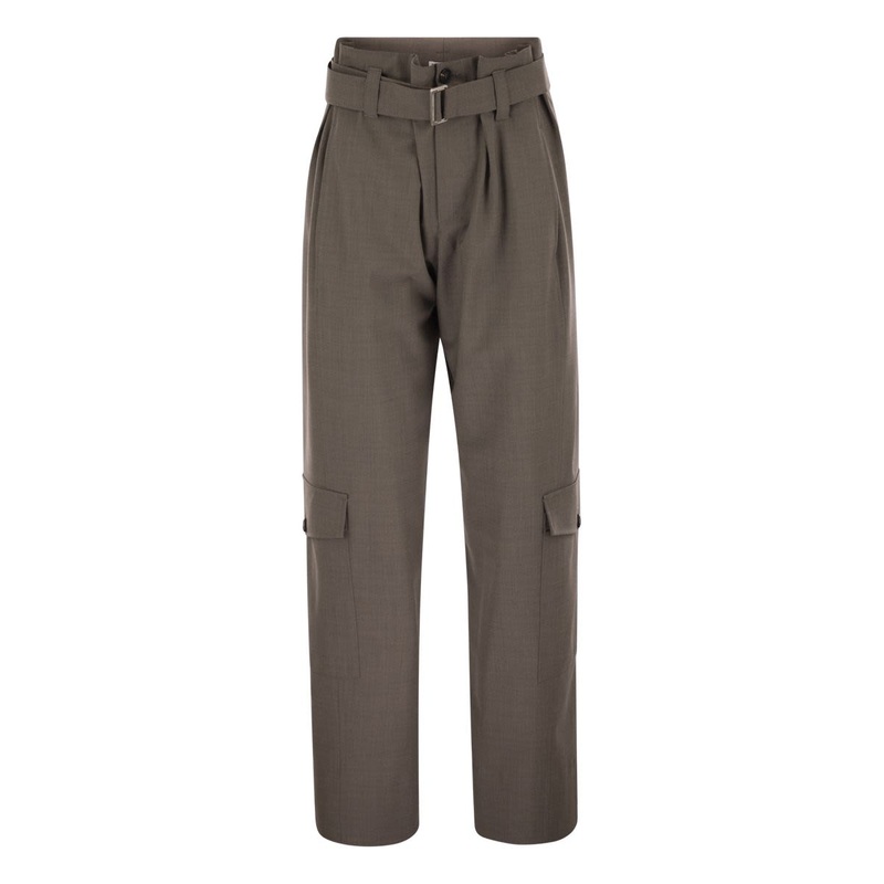 BELTED PANTS|BROWN|42|40|38