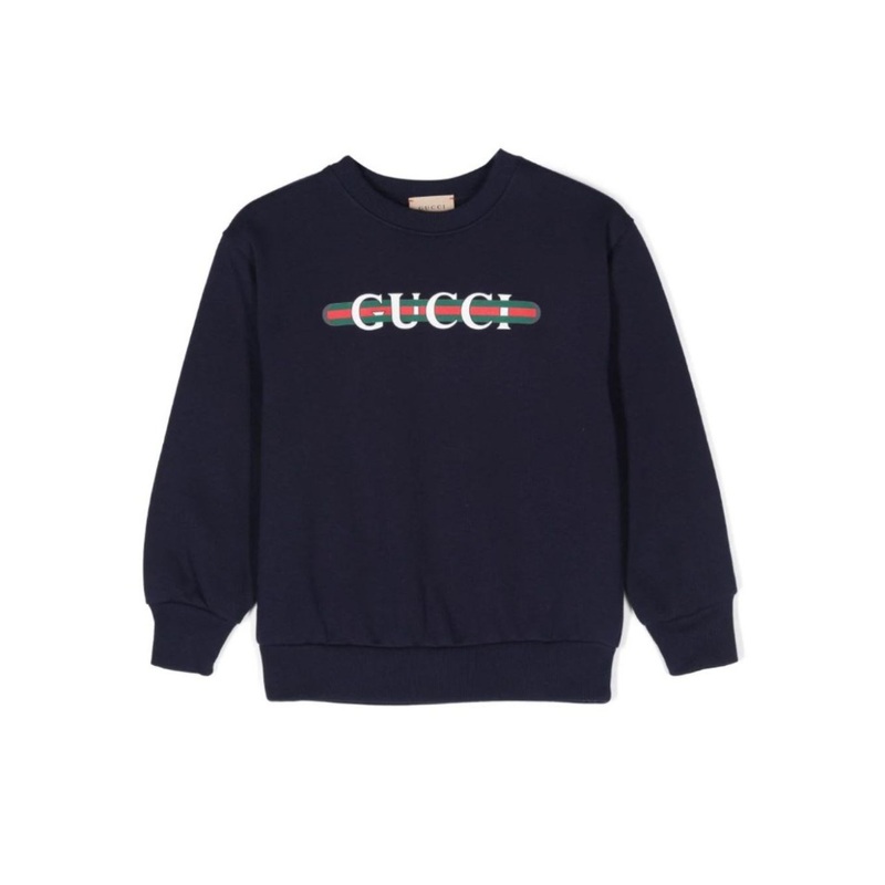 Black Crewneck Sweatshirt with Web Detail in Jersey Boy