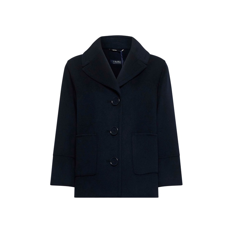 Blue drap WINDSOR short coat|36|38|40|42|44|46