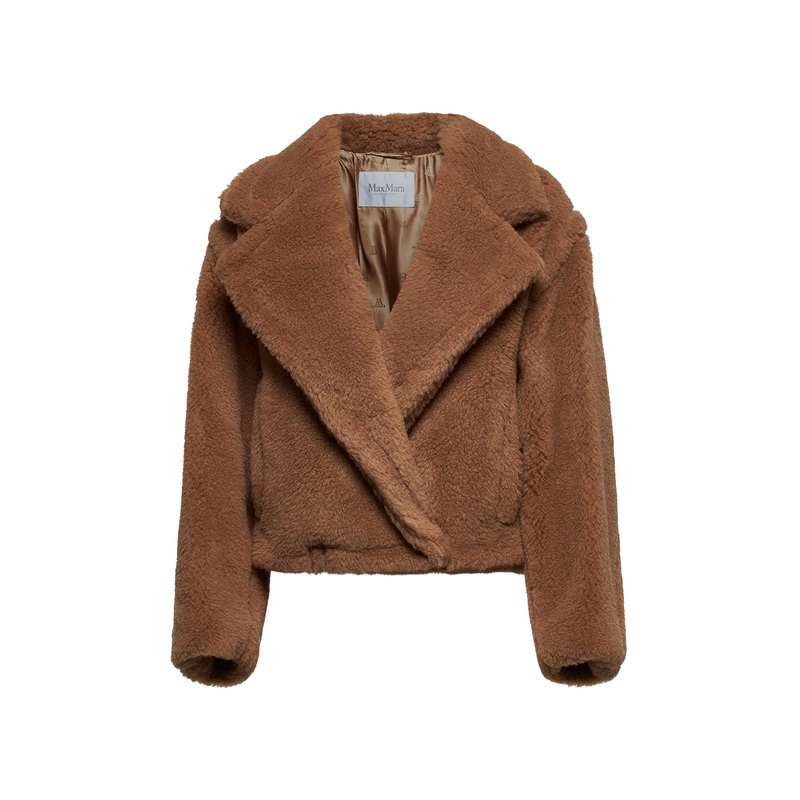 Camel crop Teddy Bear Icon Coat