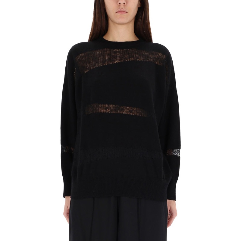 PLATINUM AND MOHAIR KNIT|BLACK|40|44|42