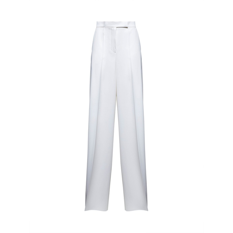 White wool gabardine NINFA trousers