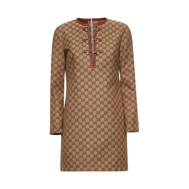 Beige GG canvas mini dress|40|42