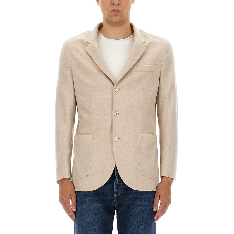 CASHMERE JERSEY JACKET|BEIGE|54|50|52