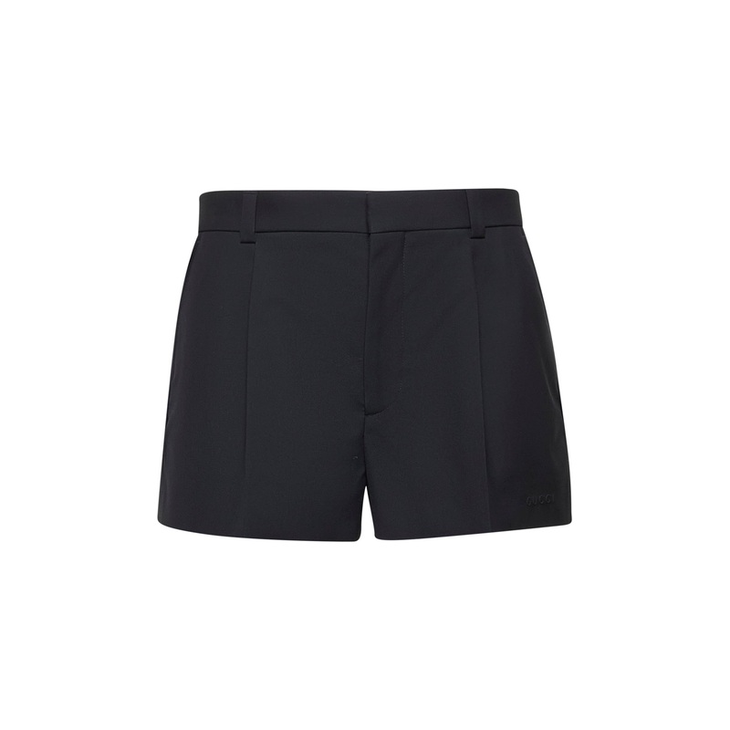 Dark grey wool twill shorts|46|48