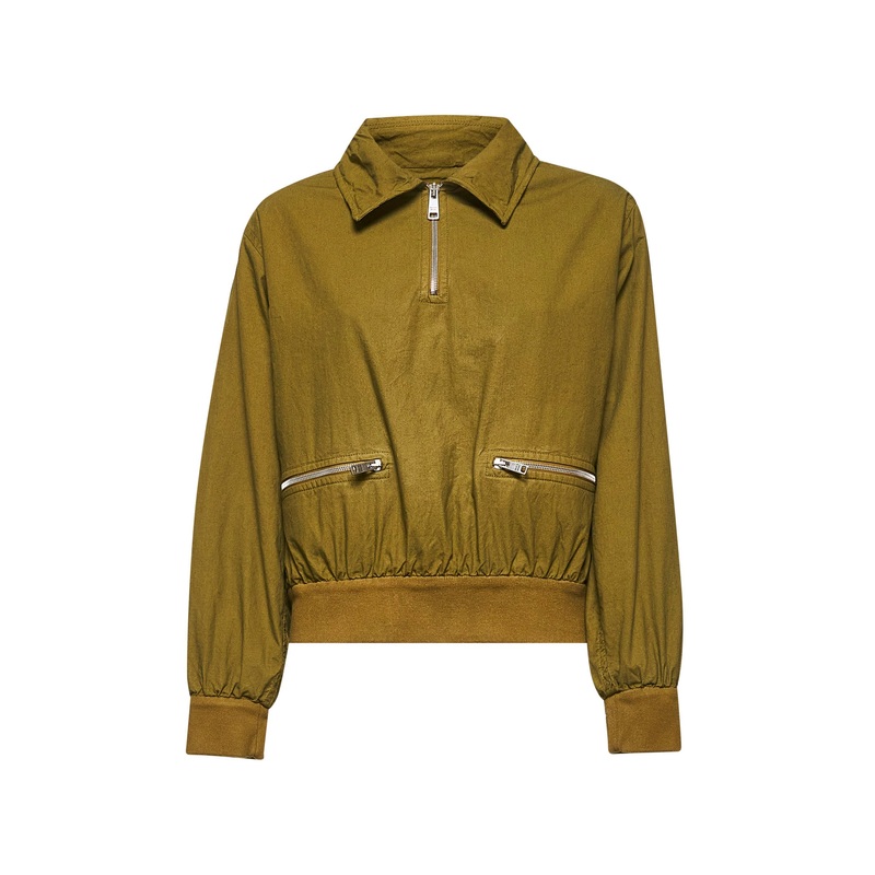 Green poplin jacket|40|42