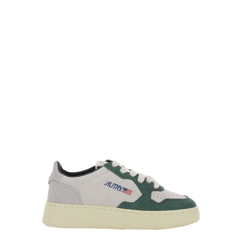 ‘Medalist’ Multicolor Low Top Sneakers with Logo Patch on Tongue and Side in Leather Boy