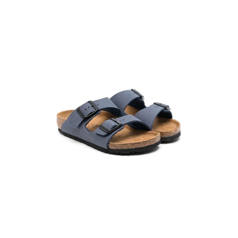 ‘Arizona’ Navy Blue Sandals with Engraved Logo in Eco Leather Boy