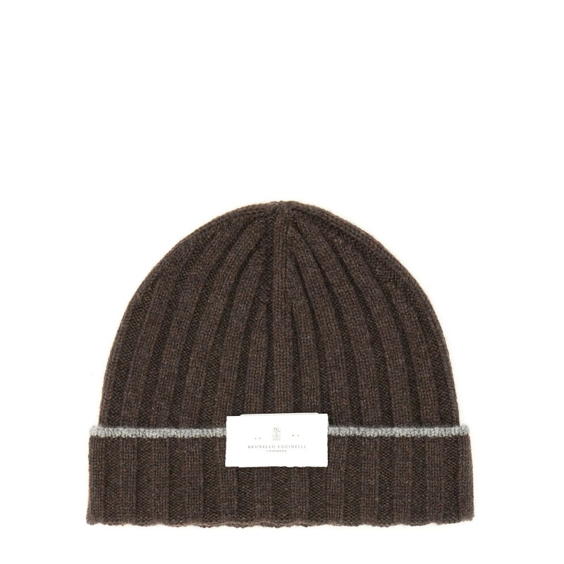 CASHMERE BEANIE HAT|BROWN|M|L