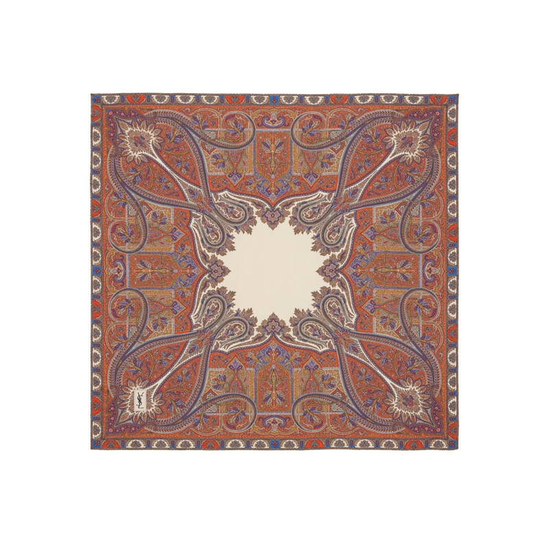 SQUARE PAISLEY PATTERN SCARF|MULTICOLOUR|UNI