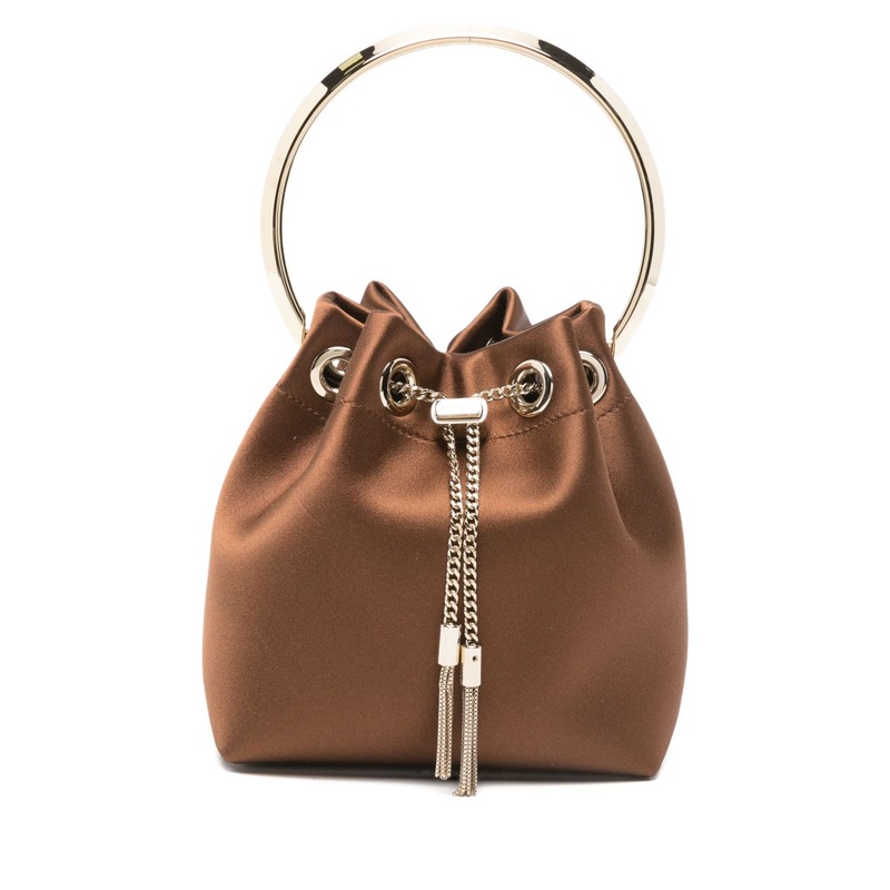 BON BON LEATHER BUCKET BAG|BROWN|UNI
