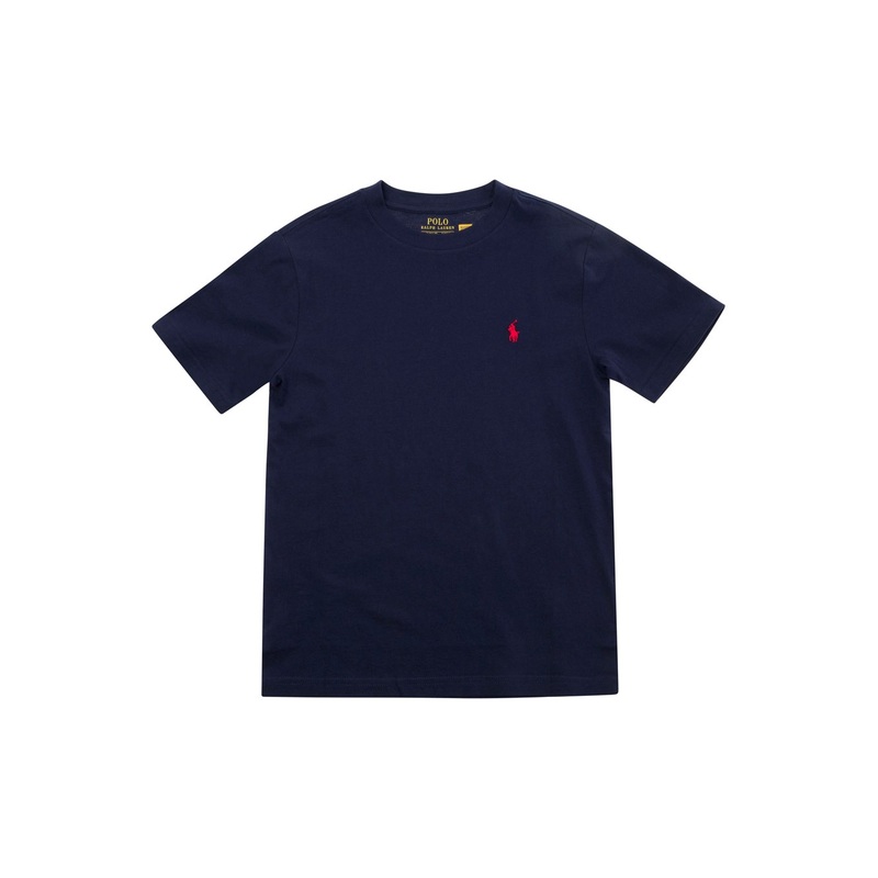 Blue T-Shirt with Pony Embroidery in Cotton Boy