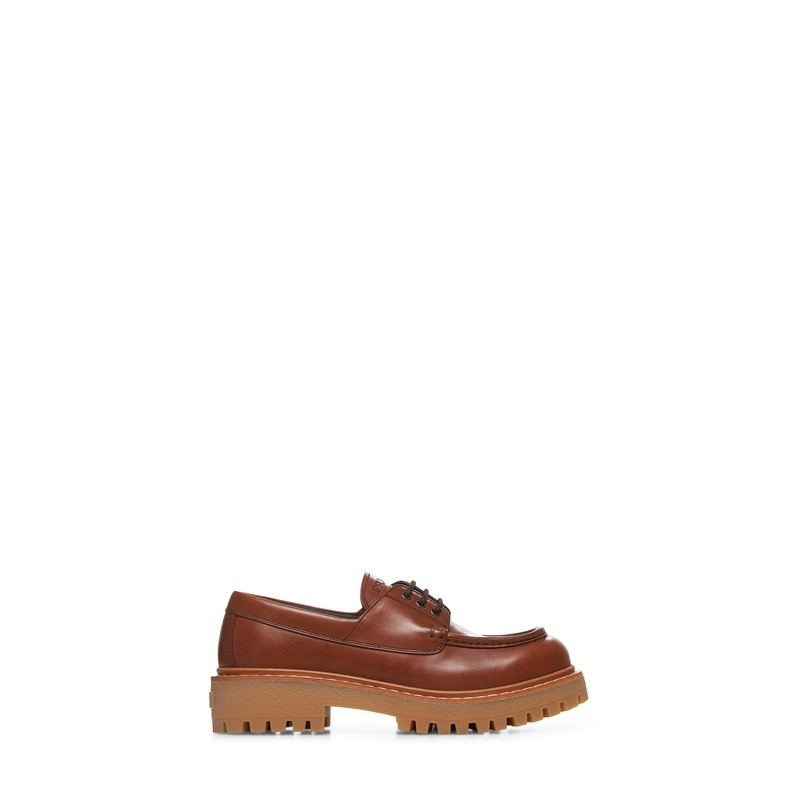 Ccognac leather leather loafers