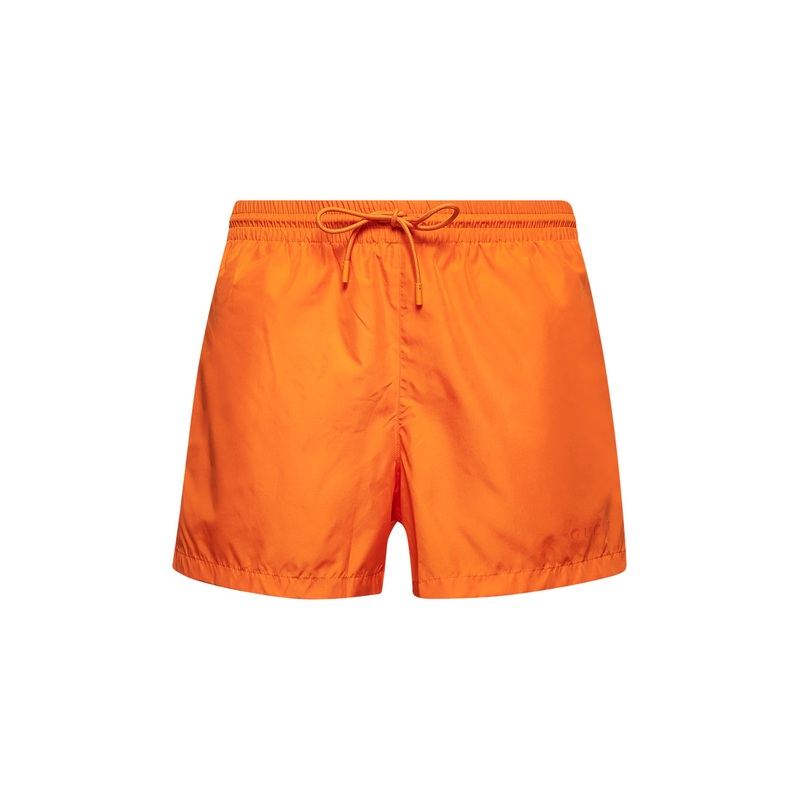 Orange technical poplin swim shorts