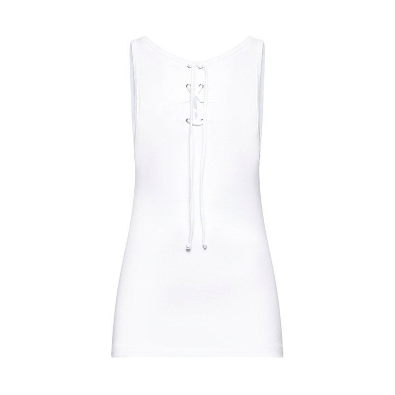 White cotton jersey top|38|40|42