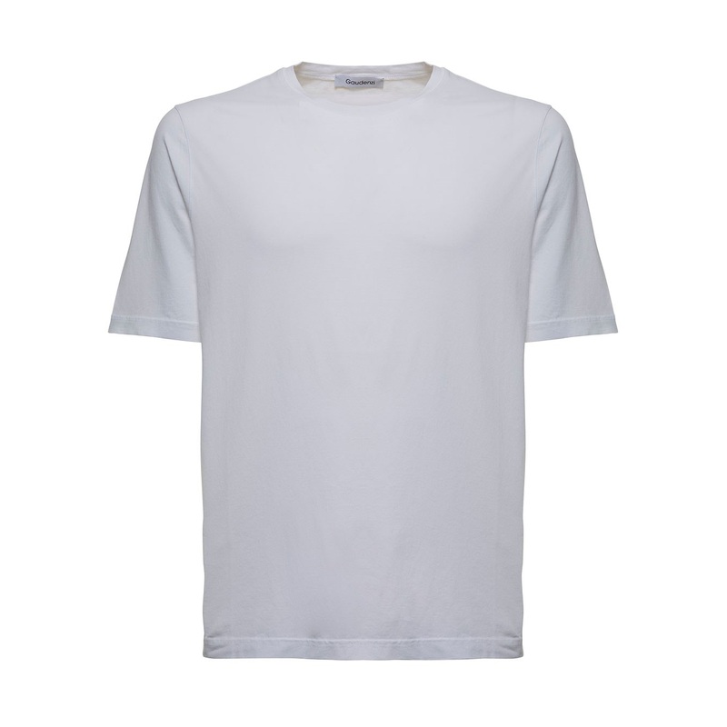 Gaudenzi Man’s White Cotton Crew neck T-Shirt