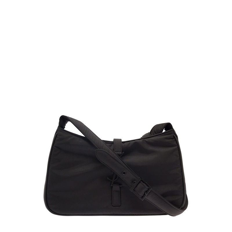 ‘Le 5  7’ Black Shoulder Bag with Cassandre Fastening in Recycled Nylon Man