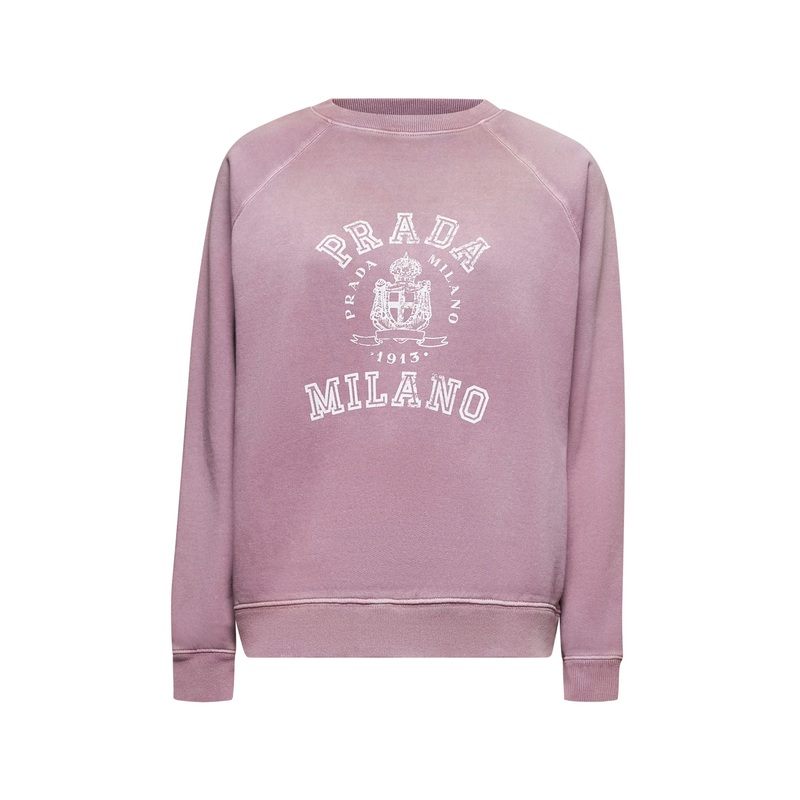 Mauve cotton printed sweatshirt