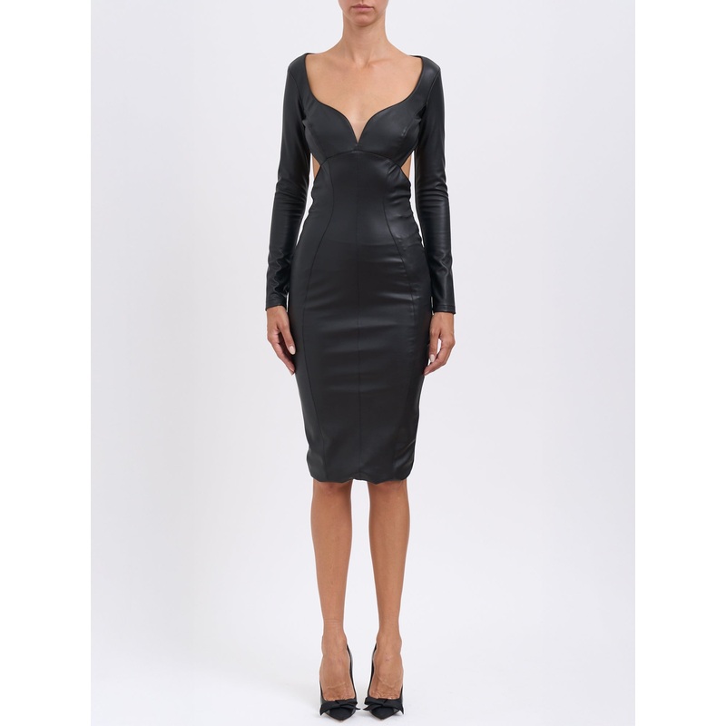 CUT-OUT DRESS WITH JEWEL HOOKS