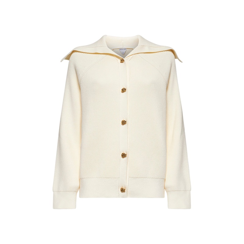 Ivory ribbed knit cardigan|XS|S